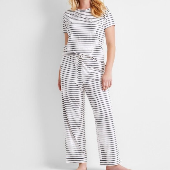 State of Day Women's 2-Pc. Fluid Knit Pajamas Set, Created for Macy's-Sea Salt L - Picture 1 of 2
